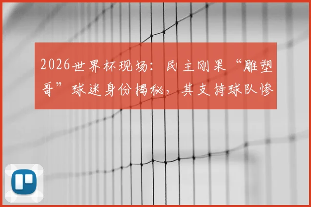 2026世界杯现场:民主刚果“雕塑哥”球迷身份揭秘,其支持球队惨遭绝杀全过程回顾